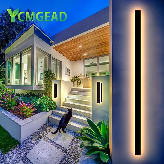 Outdoor Wall Light LED Long Wall Sconce 7.88in Ip65 Waterproof Black Modern - Image 2