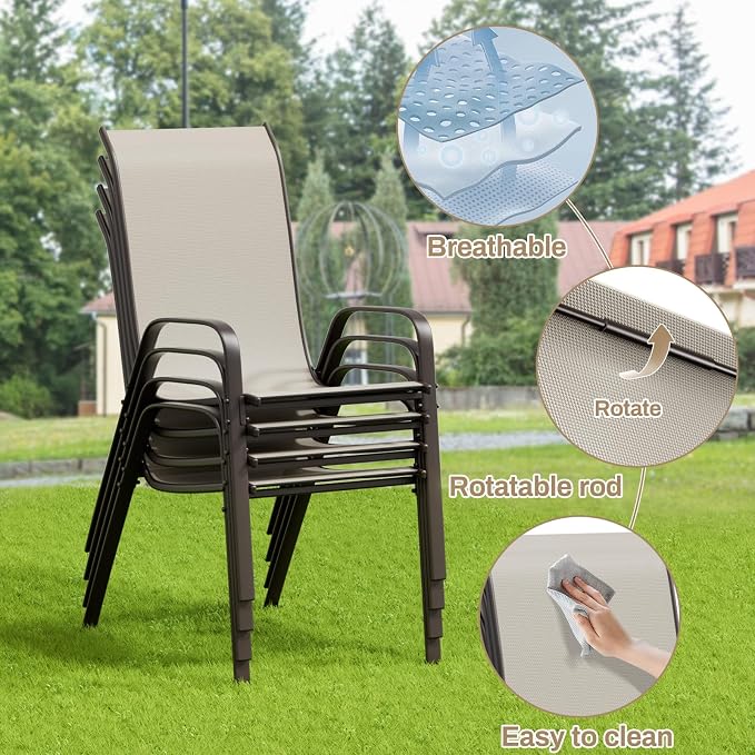 TLSUNNY Patio Dining Set 5 Pieces, All Weather Outdoor Furniture W/30"X 30" - Image 5