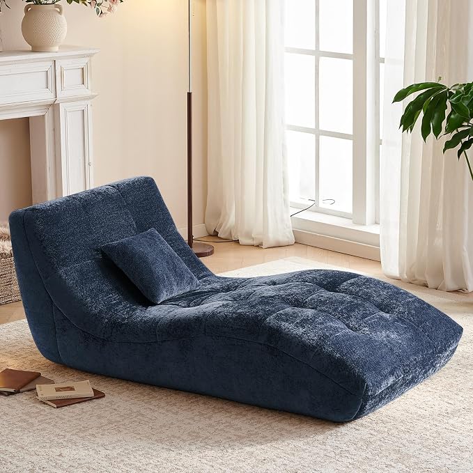 Chaise Lounge Chair with Curved Back, Modern Upholstered Recliner Sofa - Image 8