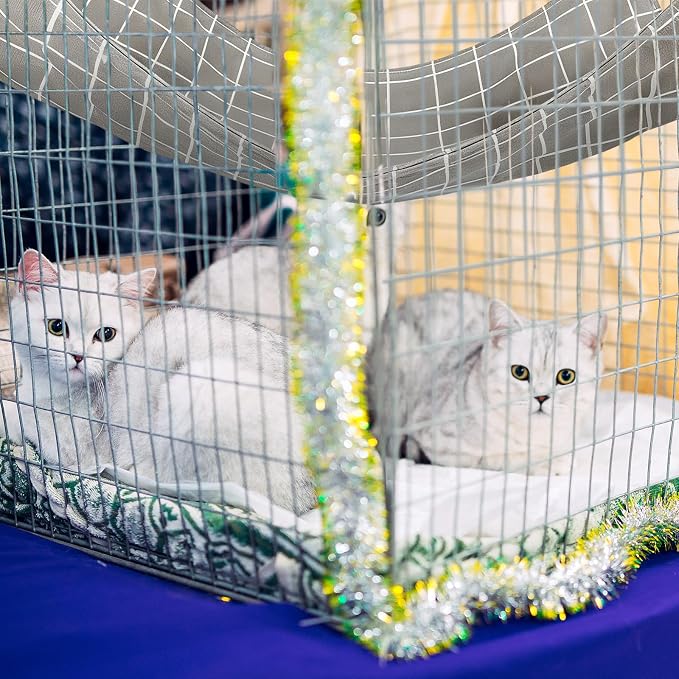Jetec 2 Pack Cat Hammock for Cage, Catio Accessories Reversible Soft Cats Bed - Image 2