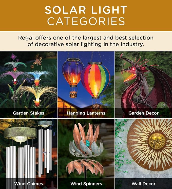 Regal Art & Gift Hot Air Balloon Solar Lantern – Hanging Solar-Powered LED - Image 8