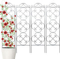 Garden Trellis 4 Pack 56'' H x 13.8'' W Metal Plant Climbing Trellis Suitable by ThealynGardens