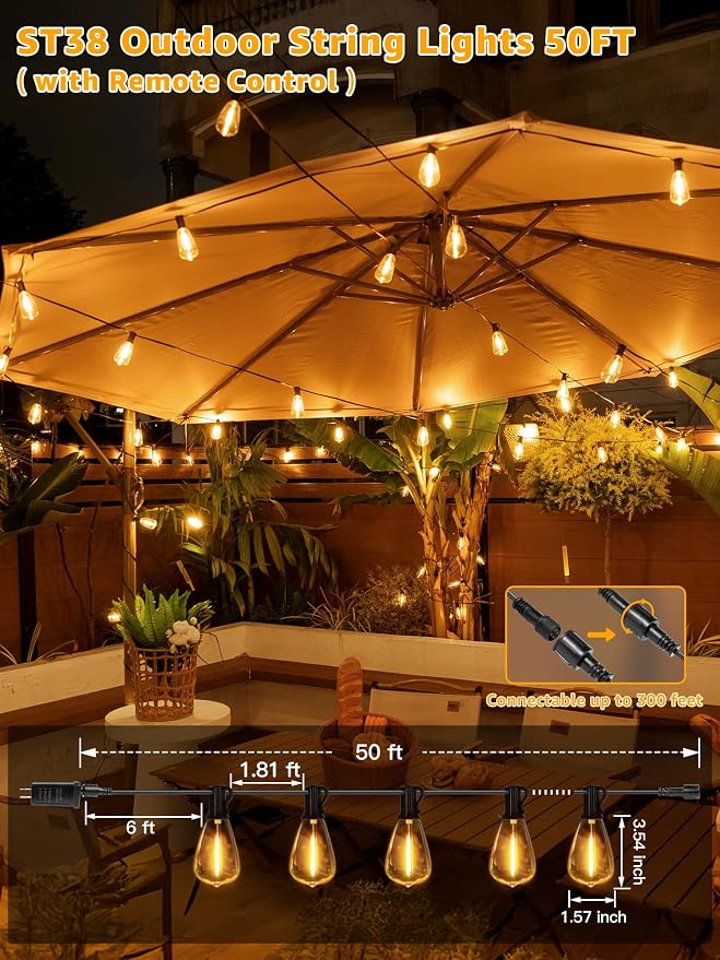 Outdoor String Lights Dimmable - Image 2