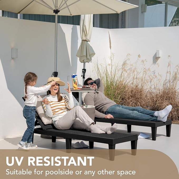 Devoko Outdoor Chaise Lounge Chair Set of 2 - Image 7
