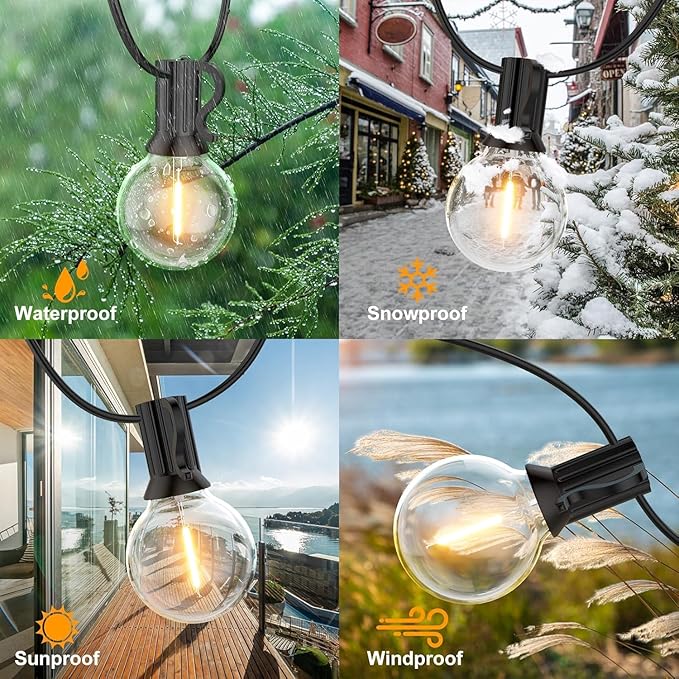 GPATIO Outdoor String Lights, 150FT G40 Bulbs Shatterproof Patio Lights - Image 2
