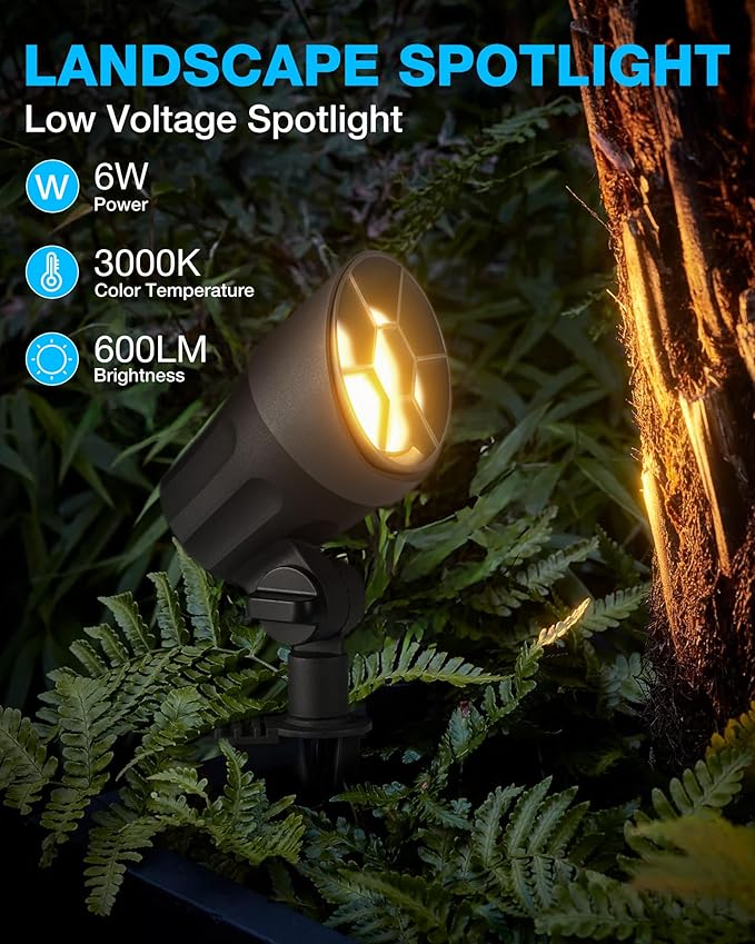 SUNVIE LED Low Voltage Landscape Lighting Kit 12V-24V Aluminum Low Voltage - Image 3