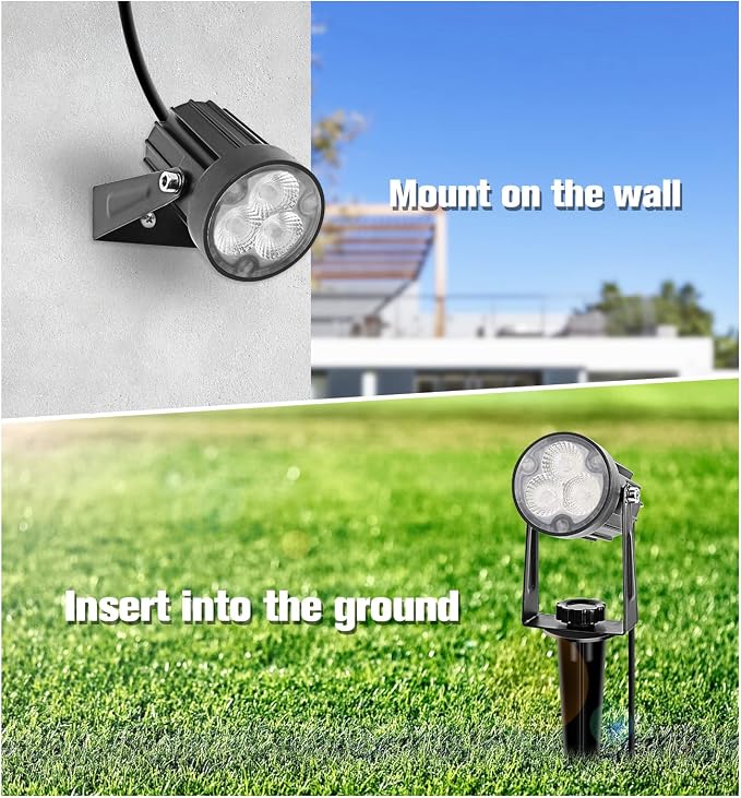 APONUO Metal Outdoor Solar Landscape Lights, Waterproof Spotlight 6-in-1 - Image 5