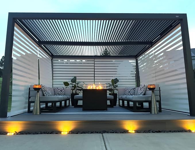 PURPLE LEAF Louvered Pergola 94AS 12' x 16' Outdoor Aluminum Pergola - Image 8