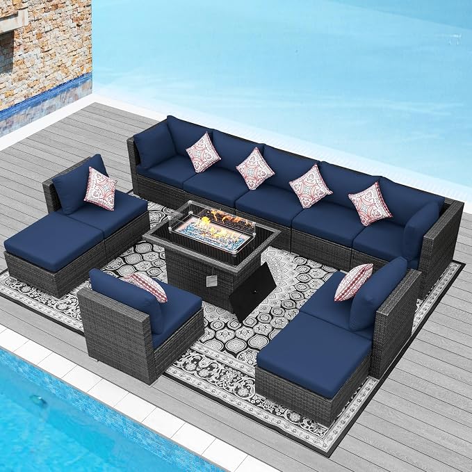 NICESOUL 11 Piece Outdoor Furniture Set by NICESOUL