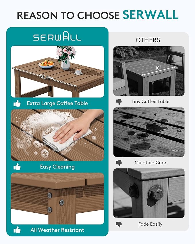 SERWALL Outdoor Coffee Table - Image 8