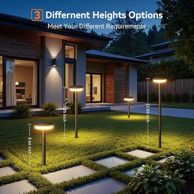 LETMY Solar Pathway Lights Outdoor, 2 Pack 2X Brighter Solar Lights Outdoor - Image 6