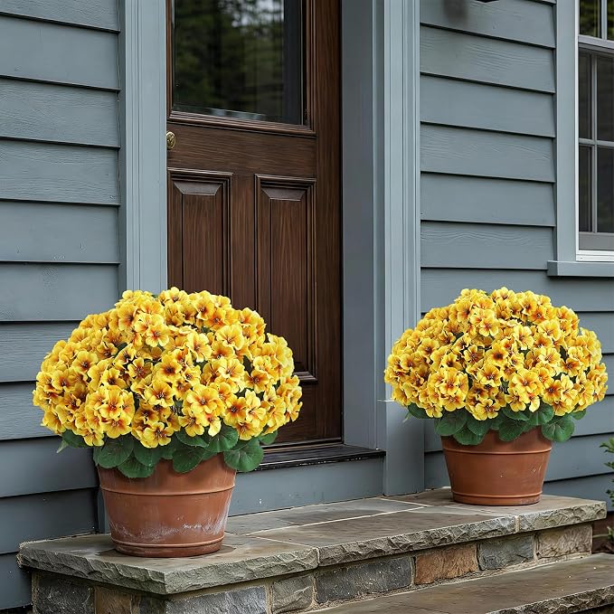 2 Pack Artificial Geranium Flowers Topitary Trees - Image 3