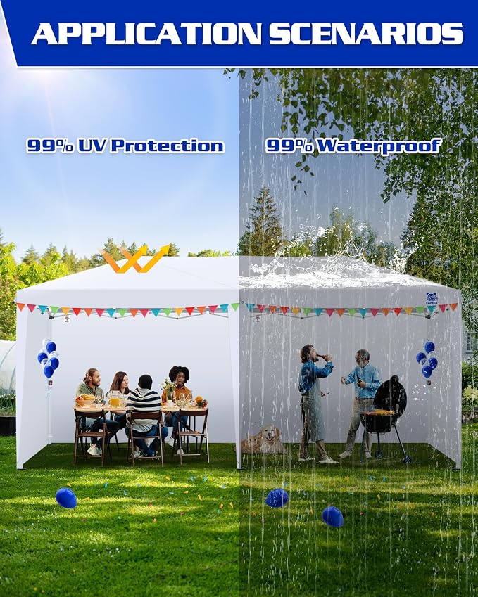 10x20ft Canopy Sidewalls fit 10x20ft Pop Up Tent, Waterproof 99% UV Protection - Image 3