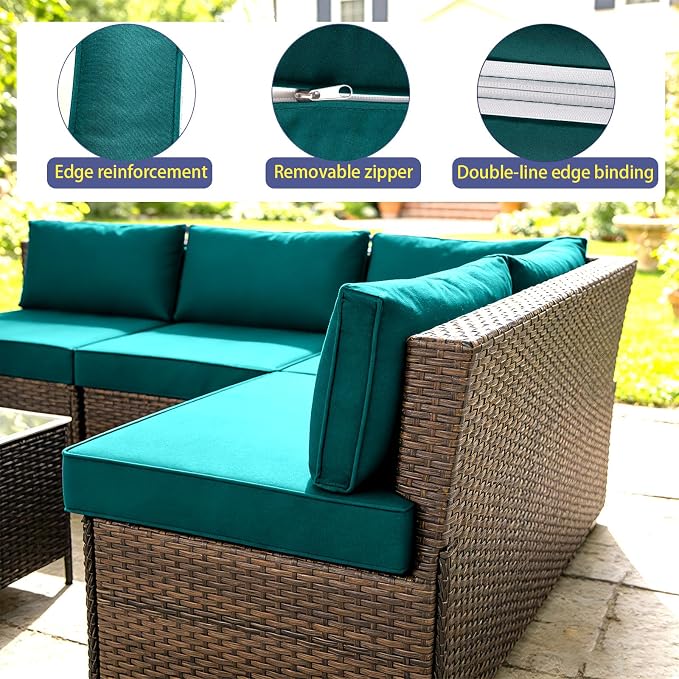 Outdoor Cushions Covers for Patio Furniture, Patio Cushion Covers Replacement - Image 4