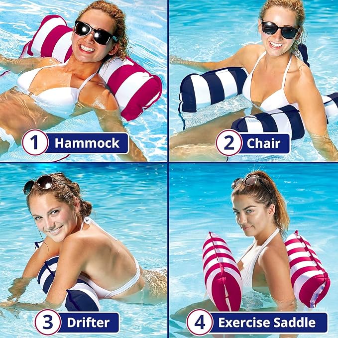 Aqua 4-in-1 Monterey Hammock Pool Float & Water Hammock, Inflatable Pool Floats - Image 4