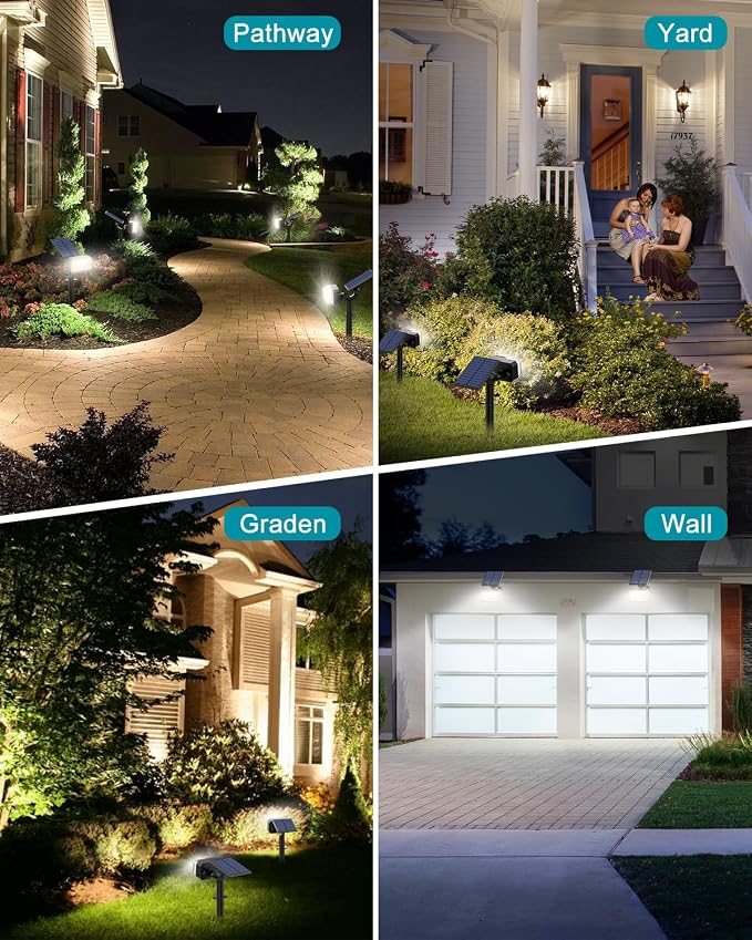 102 LEDs Solar Spot Lights Outdoor, Solar Spotlights Waterproof IP65, - Image 4