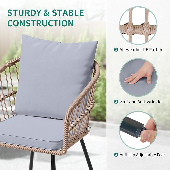 YITAHOME 3 Piece Bistro Set Outdoor - Image 5