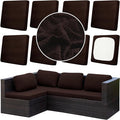 8Pcs Outdoor Cushion Covers, Patio Cushion Covers, Stretch Elastic Slipcovers by dreahoteztil