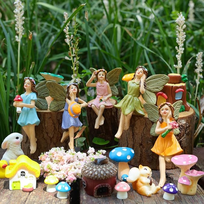 92 PCS Mini Fairy Garden Accessories Kit Cute Tiny Figurines Set DIY Micro - Image 7