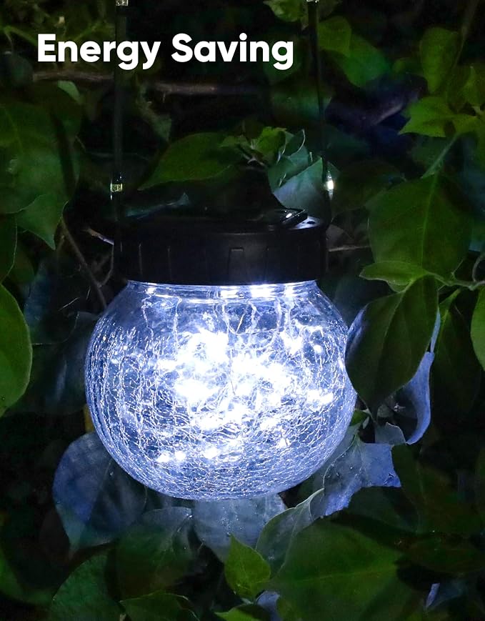 PARTPHONER Solar Lights Outdoor Waterproof 12-Pack, Solar Powered Hanging - Image 5