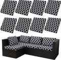 8Pcs Stretch Patio Cushion Covers, Outdoor Couch Covers Replacement, Outdoor by BIETYONE