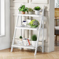 Bamboo Bookshelf 3-Tier Ladder Shelf, 39.4” Freestanding Open Bookcase Book by OAKVIVOElegantLifestyle