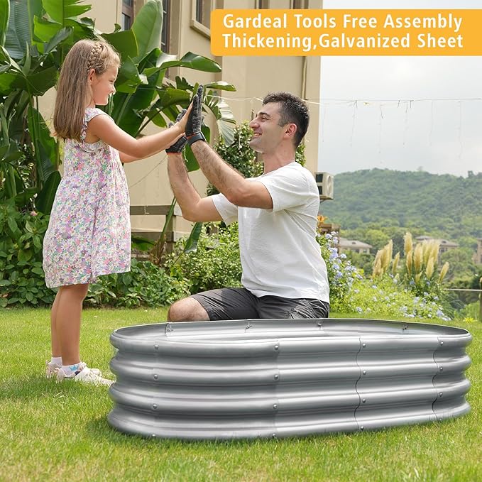 Garden 8x4x1ft Galvanized Raised Garden Bed Kit - Image 7