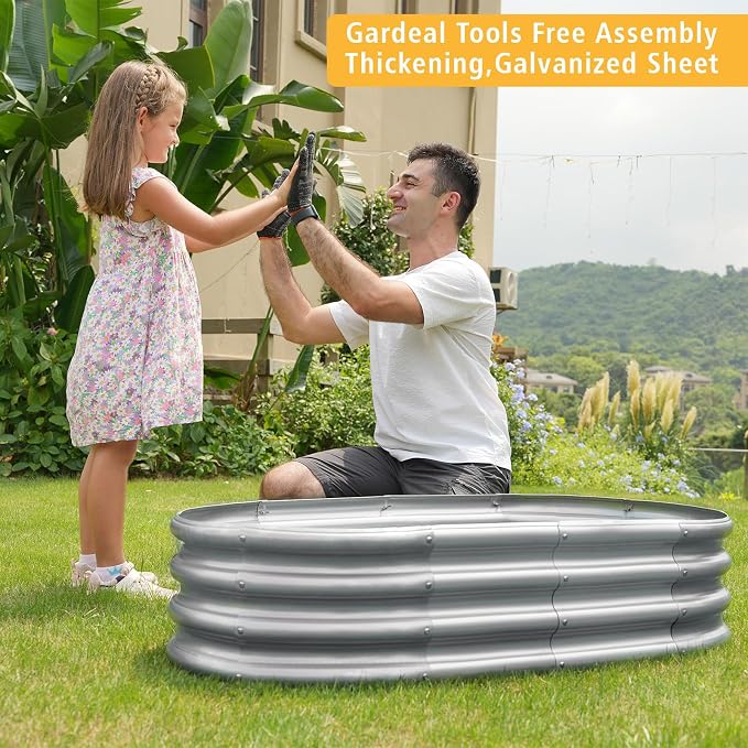 Garden 6x3x1ft Galvanized Raised Garden Bed Kit - Image 7