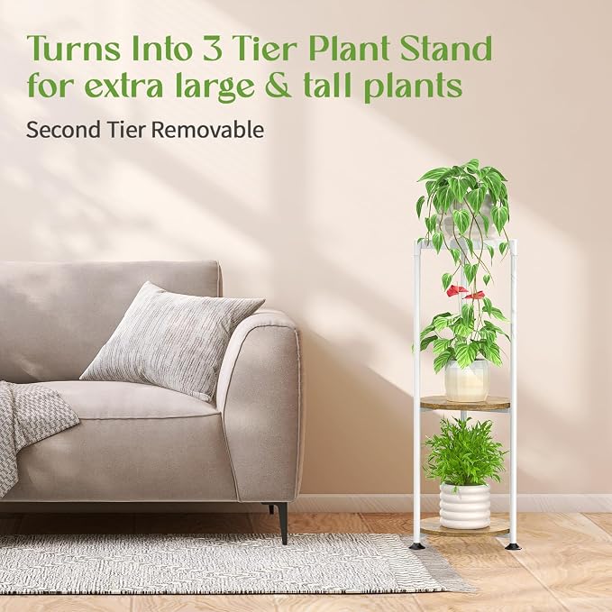 iDavosic.ly 3 Tier Corner Plant Stand Indoor, 34 Inch Tall Vertical Metal - Image 7