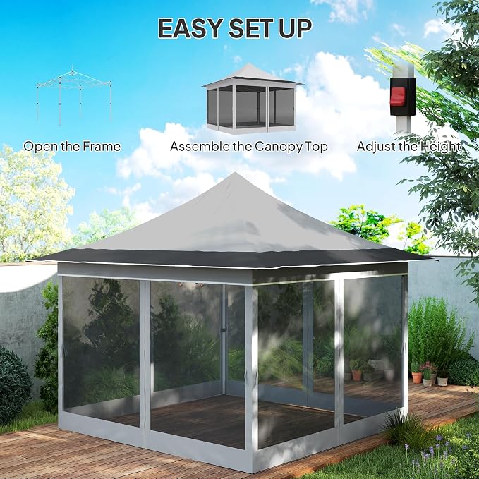 Outsunny 12 x 12 ft. Pop Up Canopy Tent - Image 3