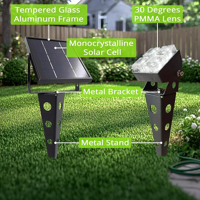 Solar Spot Lights Outdoor Waterproof IP65 Landscape Spotlights - Image 2