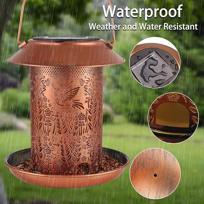 2 Pack Bird Feeders for Outdoors Hummingbird Garden Decor Gifts for Women Mom - Image 6