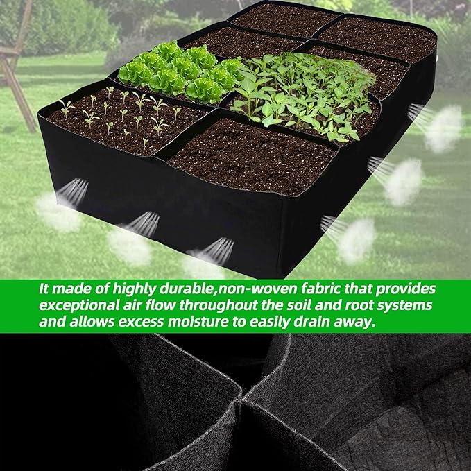 CJGQ Fabric Raised Garden Bed 6x3x1ft Garden Grow Bed Bags - Image 4