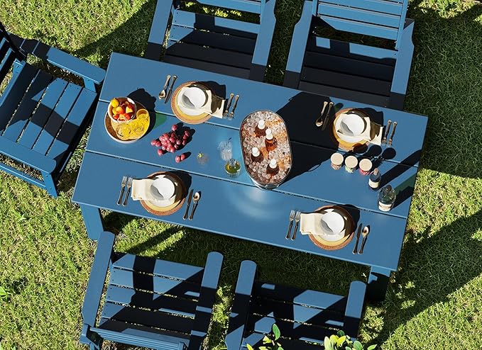 GREENVINES 7-Piece Outdoor Dining Set | HDPE | Patio Table and Chairs Sets - Image 4