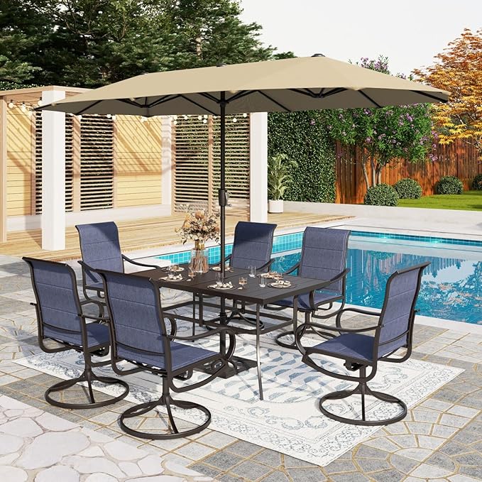 PHI VILLA 8 Piece Patio Dining Set by PHIVILLAThepioneerofcomfortablehouseholdsupplies