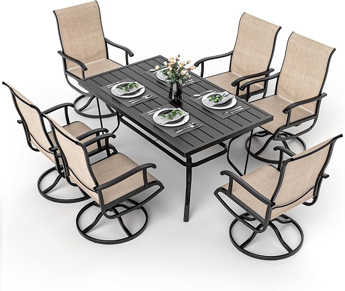 7-Piece Outdoor Dining Set, Patio Furniture Set - Image 2