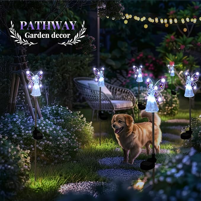 GIGALUMI Solar Angel Garden Stake Lights - Image 6