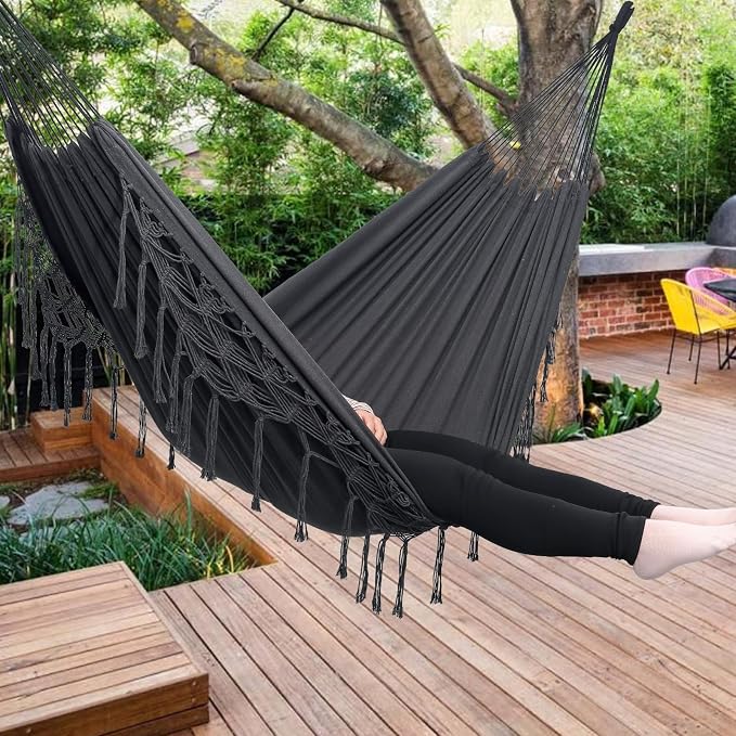 Double Boho Macrame Hammock - Image 4