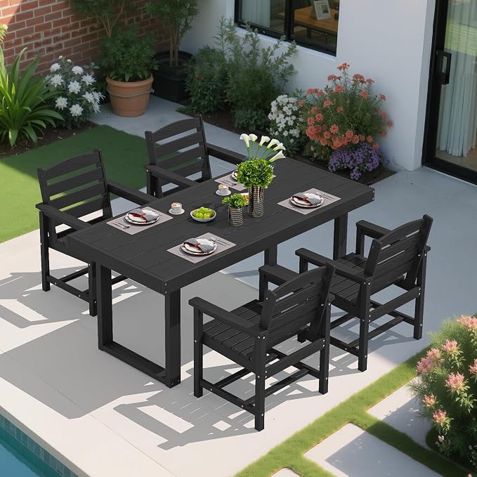 SERWALL HDPE Outdoor Dining Set - Image 7