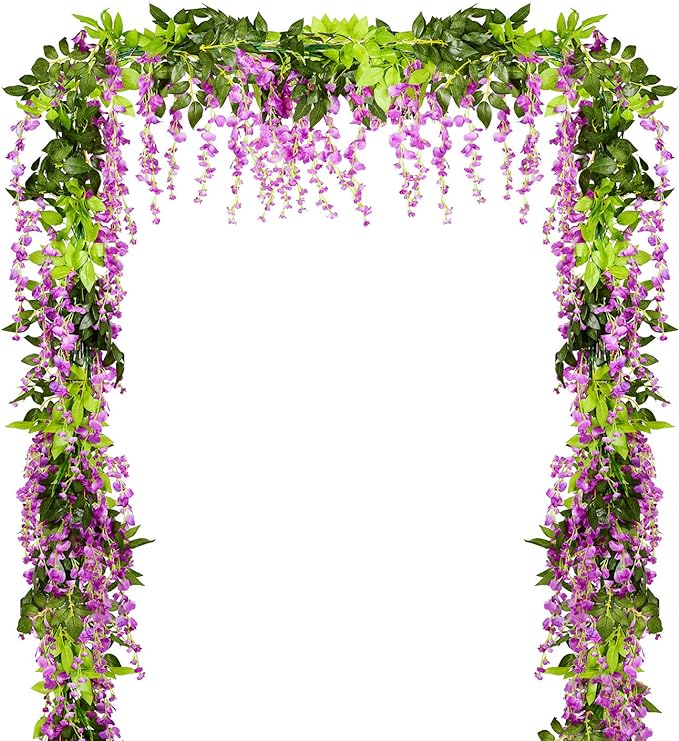 Lvydec Wisteria Artificial Flowers Garland by Lvydec