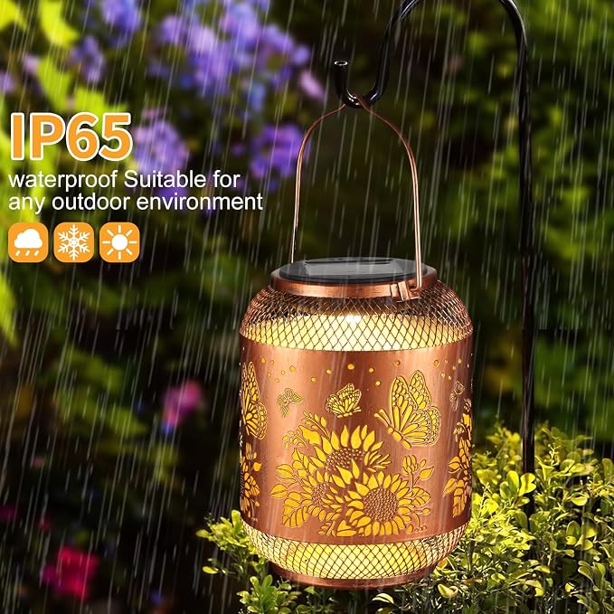 2 Pack Hummingbird Solar Lanterns Outdoor Waterproof Birthdays Gifts - Image 6