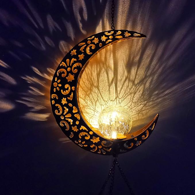 Moon Solar Lights Wind Chimes for Outside Gift for Women, Mom and Grandma - Image 2