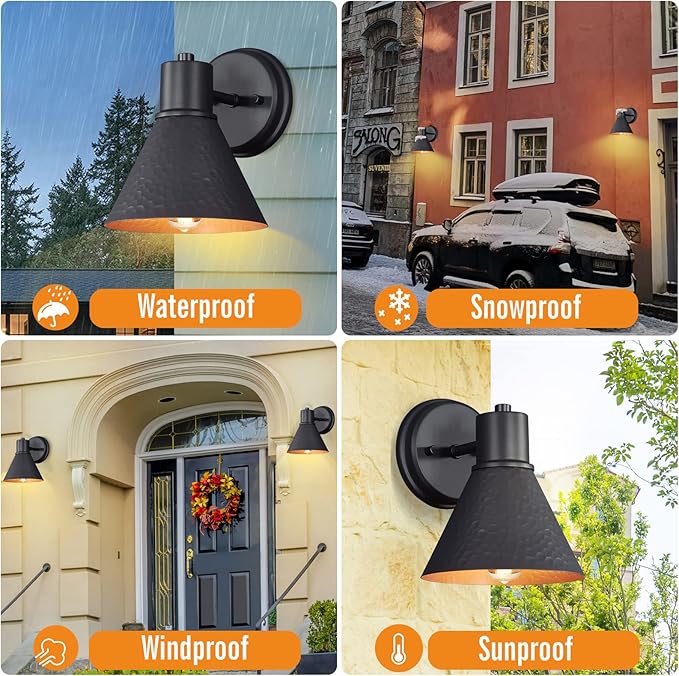2 Pack Outdoor Wall Sconces - Image 2