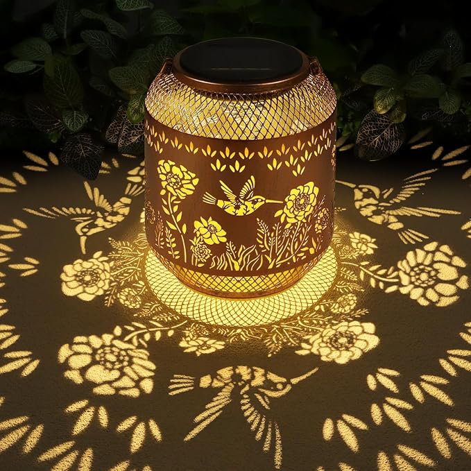 2 Pack Hummingbird Solar Lanterns Outdoor Waterproof Birthdays Gifts - Image 4