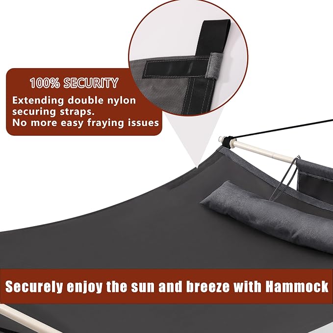 TegerDeger Anti-flip 12FT Hammock Large Hammock 450LB Capacity - Image 3