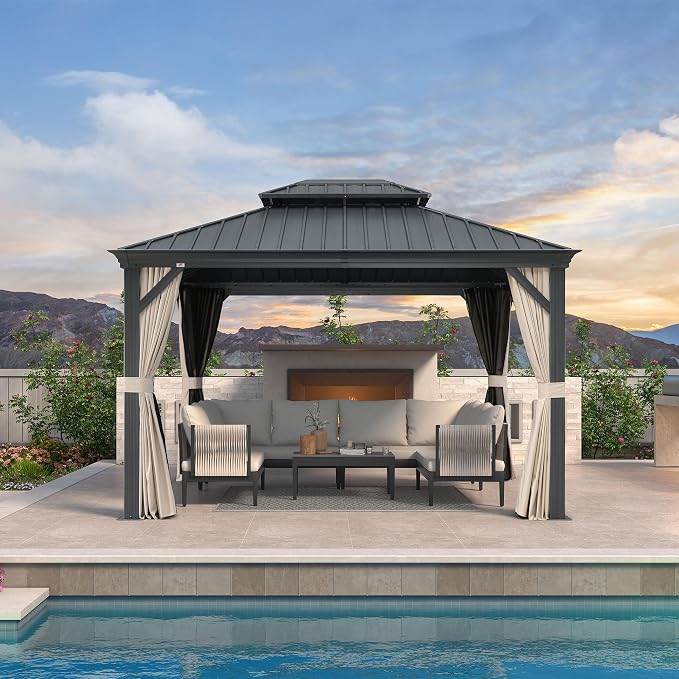 PURPLE LEAF 10' X 12' Hardtop Gazebo - Image 9