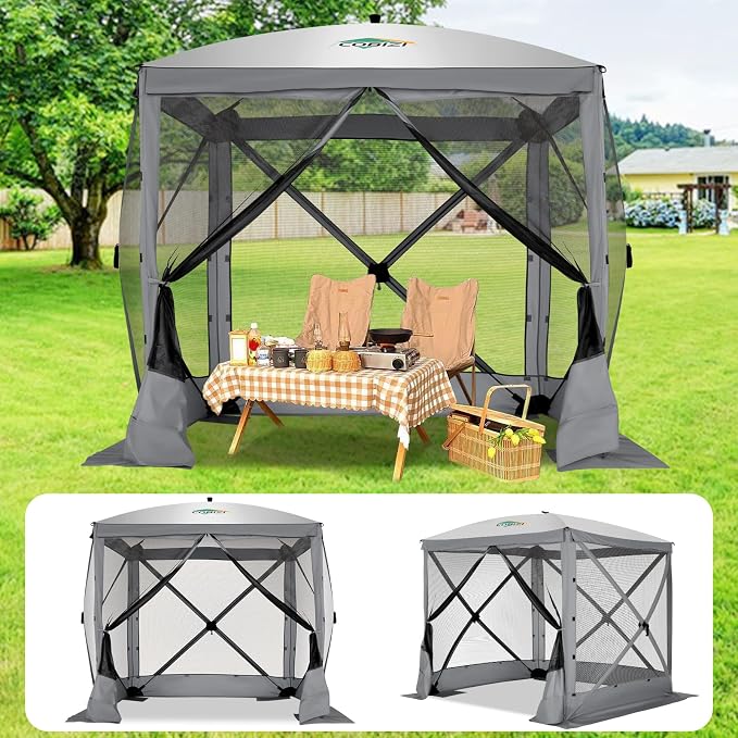 COBIZI 6x6 FT Pop up Gazebo Tent, Waterproof Instant Screen by COBIZI