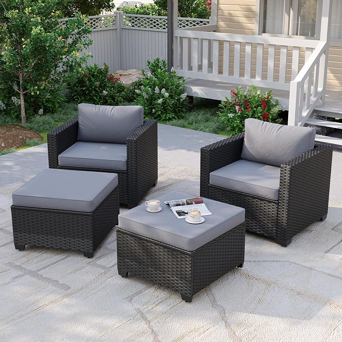 Aoxun 4 Piece Patio Furniture Set by Aoxun