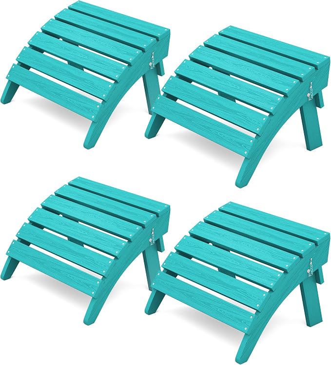 KINGYES Folding Adirondack Ottomans Set of 4 by KINGYES