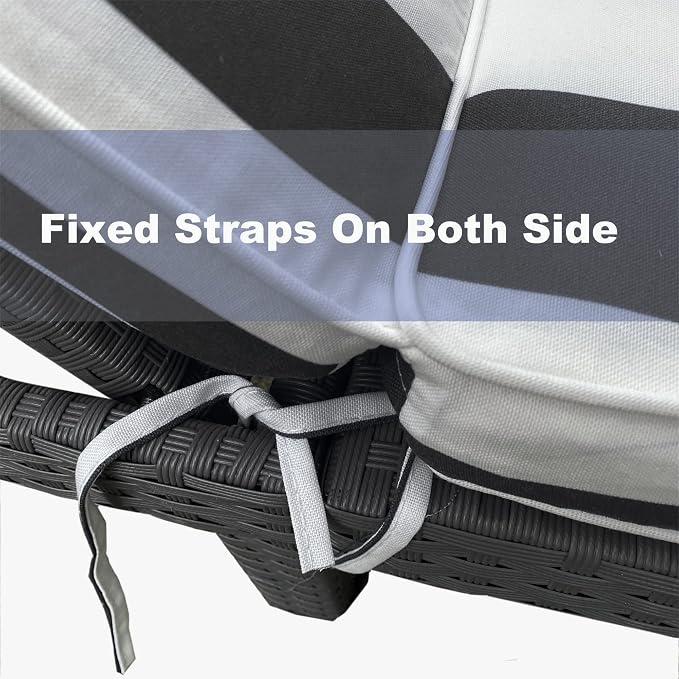 Only choice 2 Pcs Set Outdoor Lounge Chair Cushions Patio Chaise Lounge - Image 5